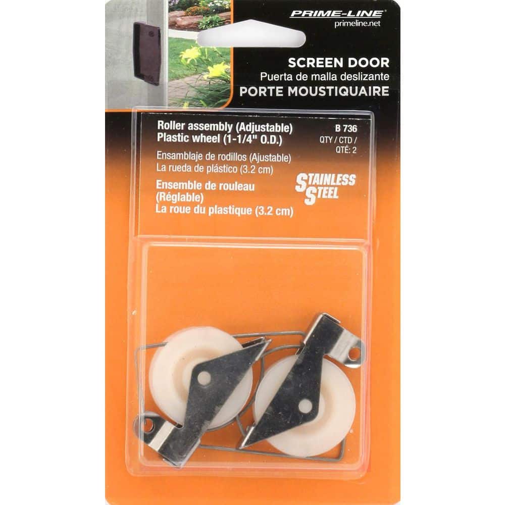 Prime-Line Arcadia 1-1/4 in. Screen Door Spring Tension Roller (2-pack) (3)