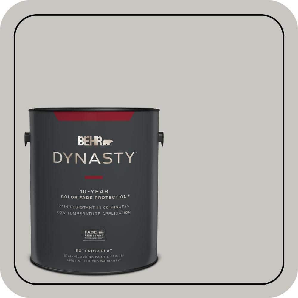 BEHR DYNASTY 1 gal. #PPU24-16 Titanium Flat Exterior Stain-Blocking Paint & Primer