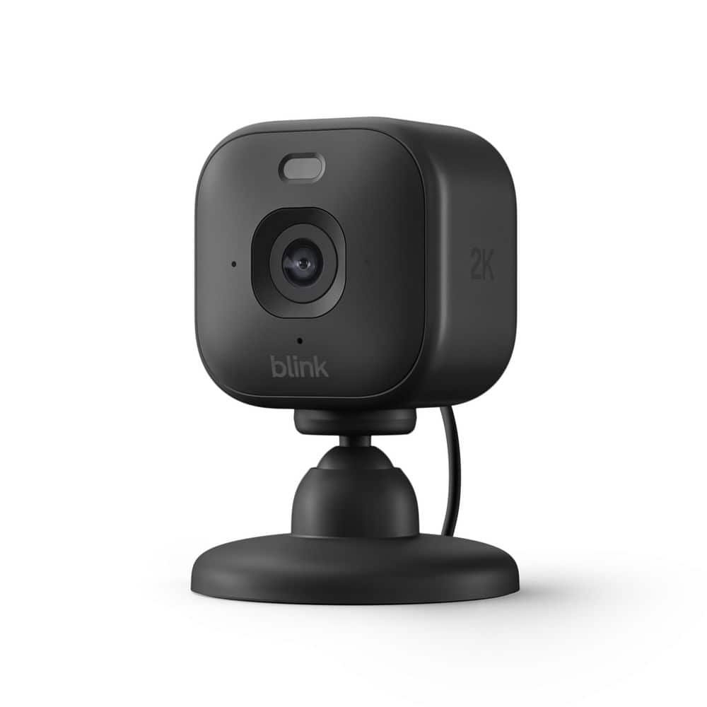 Blink Mini 2K+ (Newest Model)-Plug-In Security Camera-2K Video Resolution, Enhanced Audio, Motion Detection-(Black)