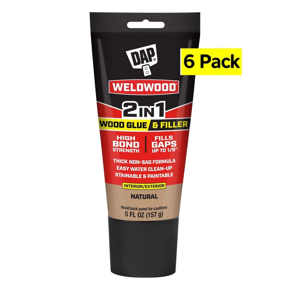 DAP Weldwood 2IN1 5 oz. Tan Wood Glue and Filler (6-Pack)