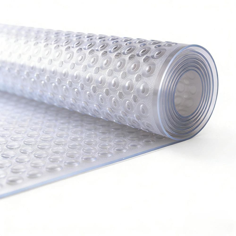 Wudkey 40 in. L x 16 in. W x 0.25 in. H Rectangular Non-Slip Bathtub and Shower Mat in Clear (1)