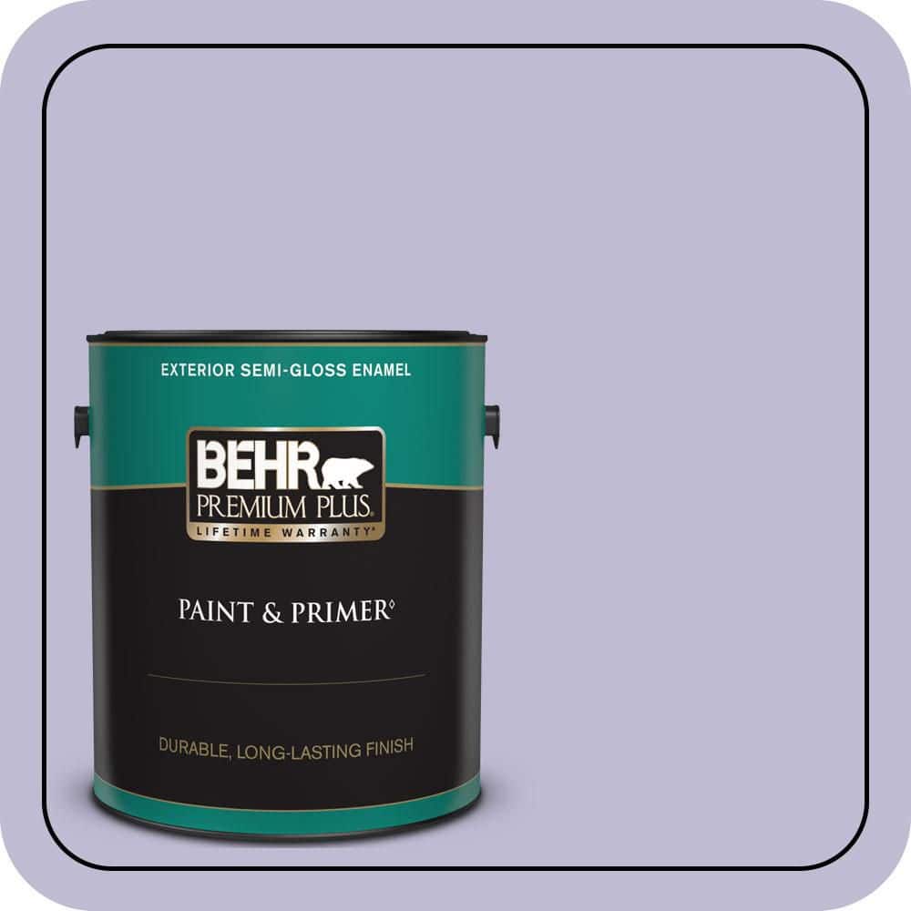 BEHR PREMIUM PLUS 1 gal. #640C-3 Twilight Pearl Semi-Gloss Enamel Exterior Paint & Primer
