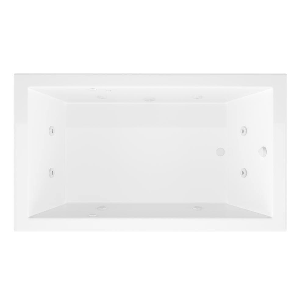 Universal Tubs Sapphire Series 66 in. x 36 in. Rectangular Whirlpool Bathtub with Left Side Drain and V-Style Back Jets in Glossy White (2)