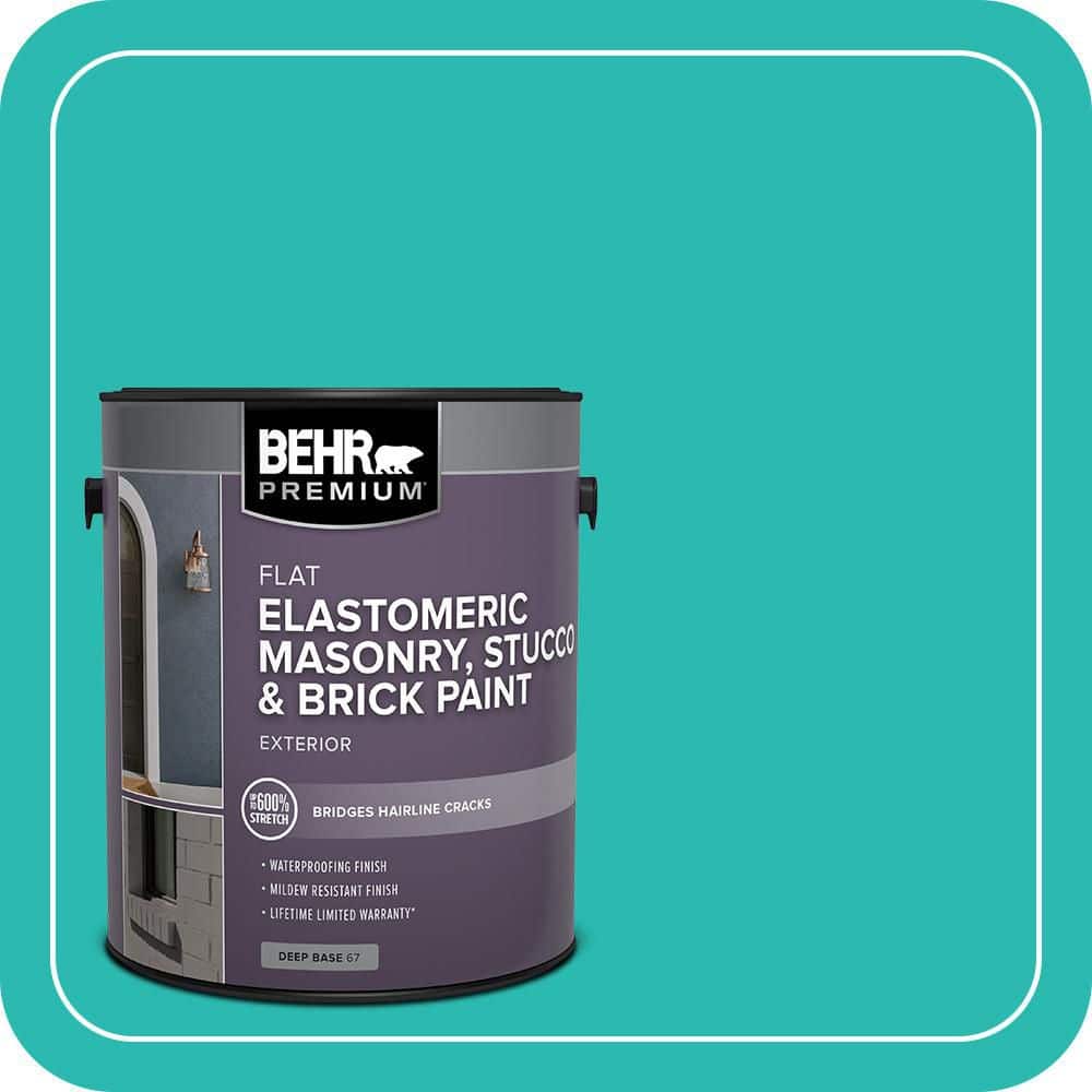 BEHR PREMIUM 1 gal. #P450-5 Island Aqua Elastomeric Masonry, Stucco and Brick Exterior Paint (1)