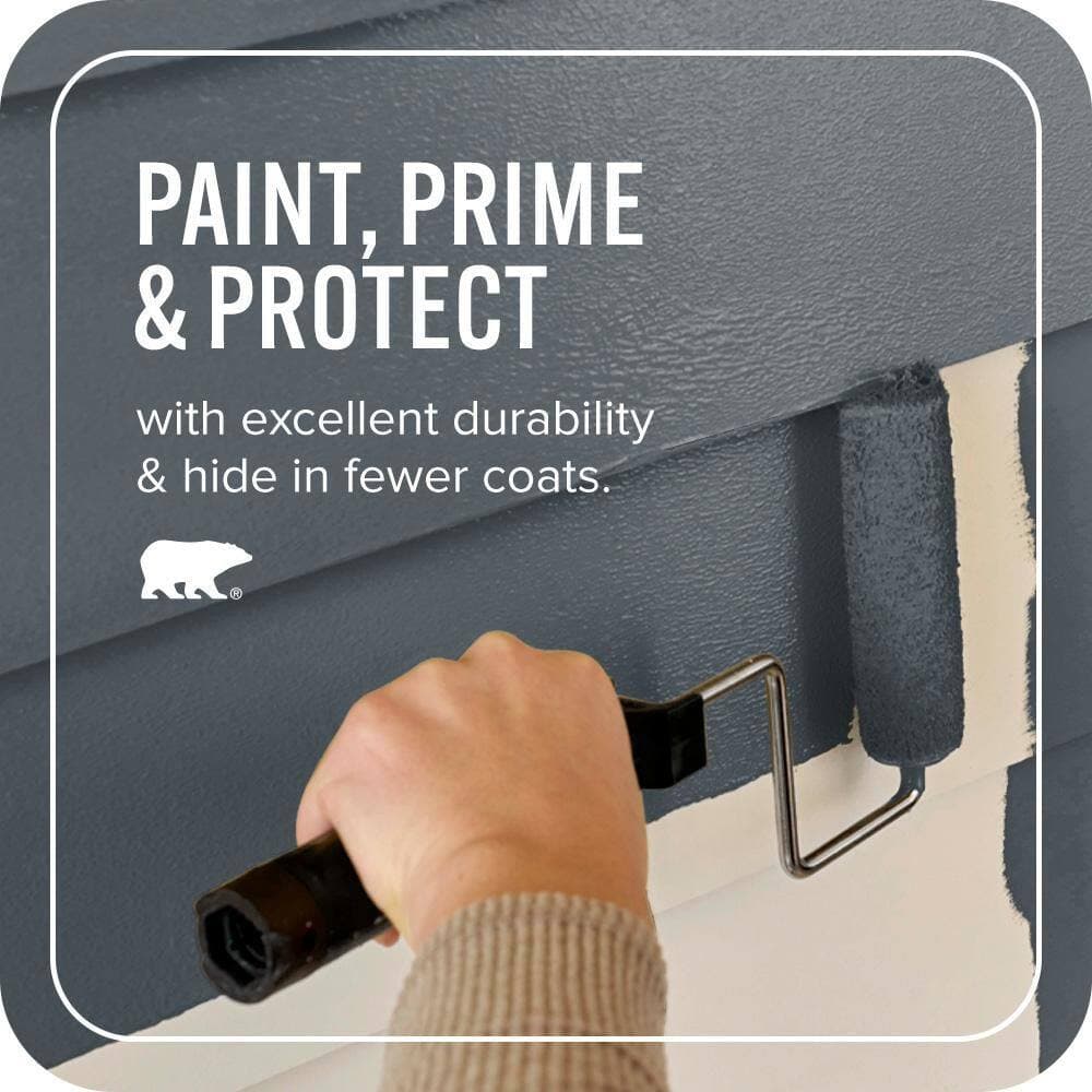 BEHR ULTRA 1 qt. #T15-2 Seared Gray Satin Enamel Exterior Paint & Primer (3)