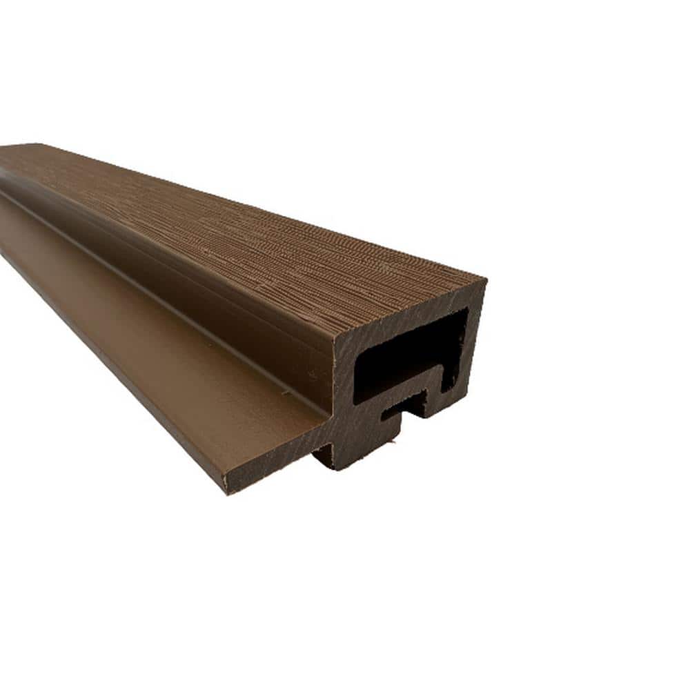 Ejoy 2.2 in. x 1.1 in. x 8 ft. Light Teak Outdoor European Siding PVC End Trim (Set of 10-Pieces) (3)