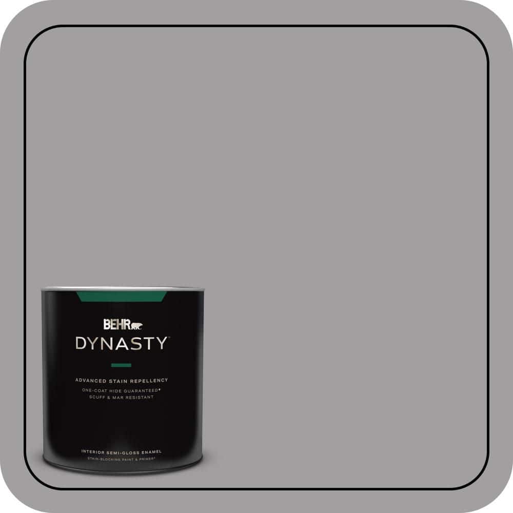 BEHR DYNASTY 1 qt. #T11-1 Grayve Yard Semi-Gloss Enamel Interior Stain-Blocking Paint & Primer