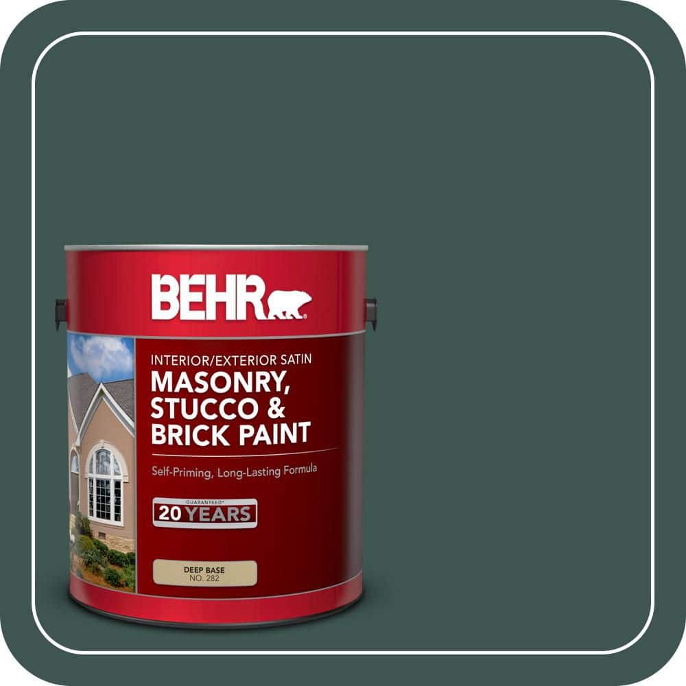 BEHR 1 gal. Home Decorators Collection #HDC-CL-21A Dark Everglade Satin Interior/Exterior Masonry, Stucco and Brick Paint
