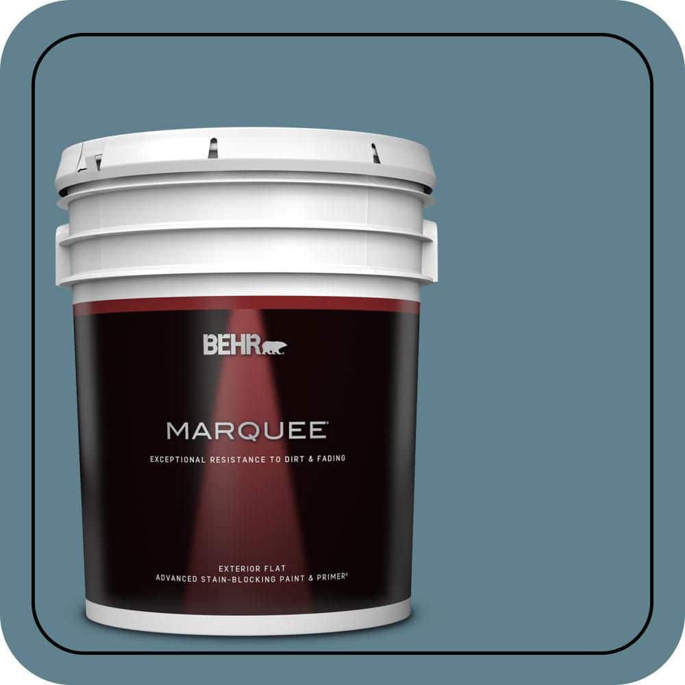 BEHR MARQUEE 5 gal. #S470-5 Blueprint Flat Exterior Paint & Primer (1)
