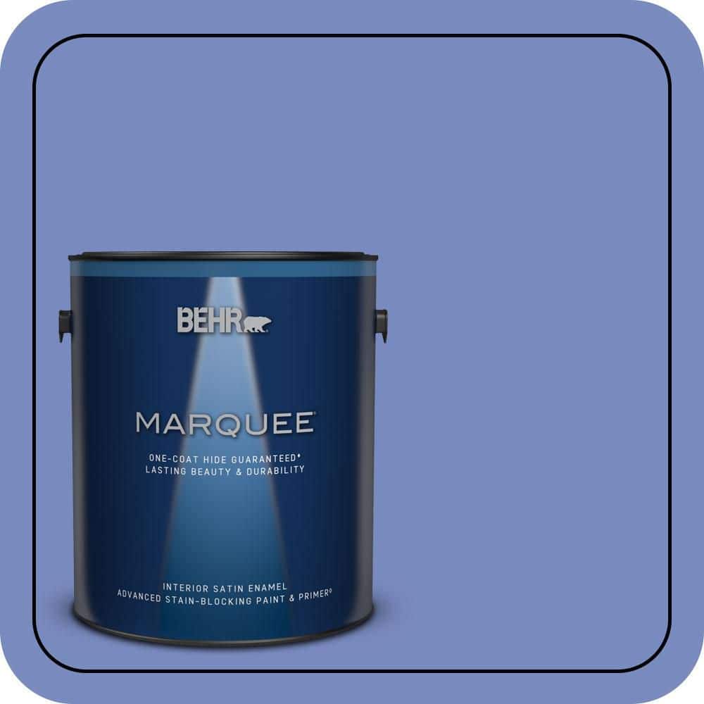 BEHR MARQUEE 1 gal. #600B-5 Larkspur Bouquet Satin Enamel Interior Paint & Primer