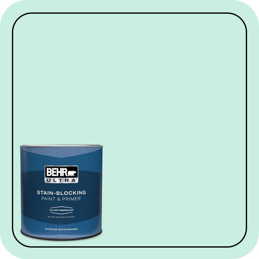 BEHR ULTRA 1 qt. #P430-1 Summer House Extra Durable Satin Enamel Interior Paint & Primer