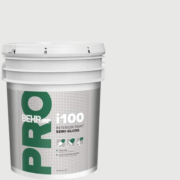 BEHR PRO 5 gal. #750E-1 Steam White Semi-Gloss Interior Paint (2)