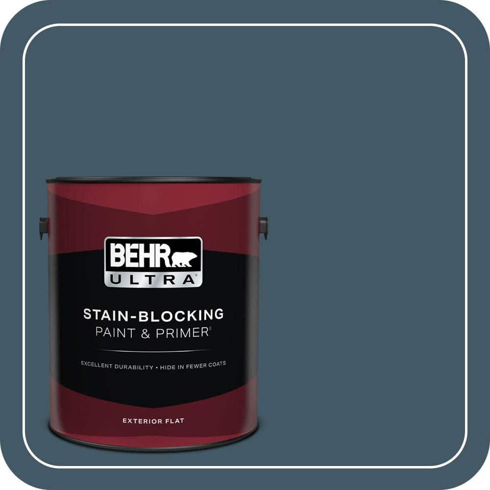 BEHR ULTRA 1 gal. #S480-7 Midnight in the Tropics Flat Exterior Paint & Primer