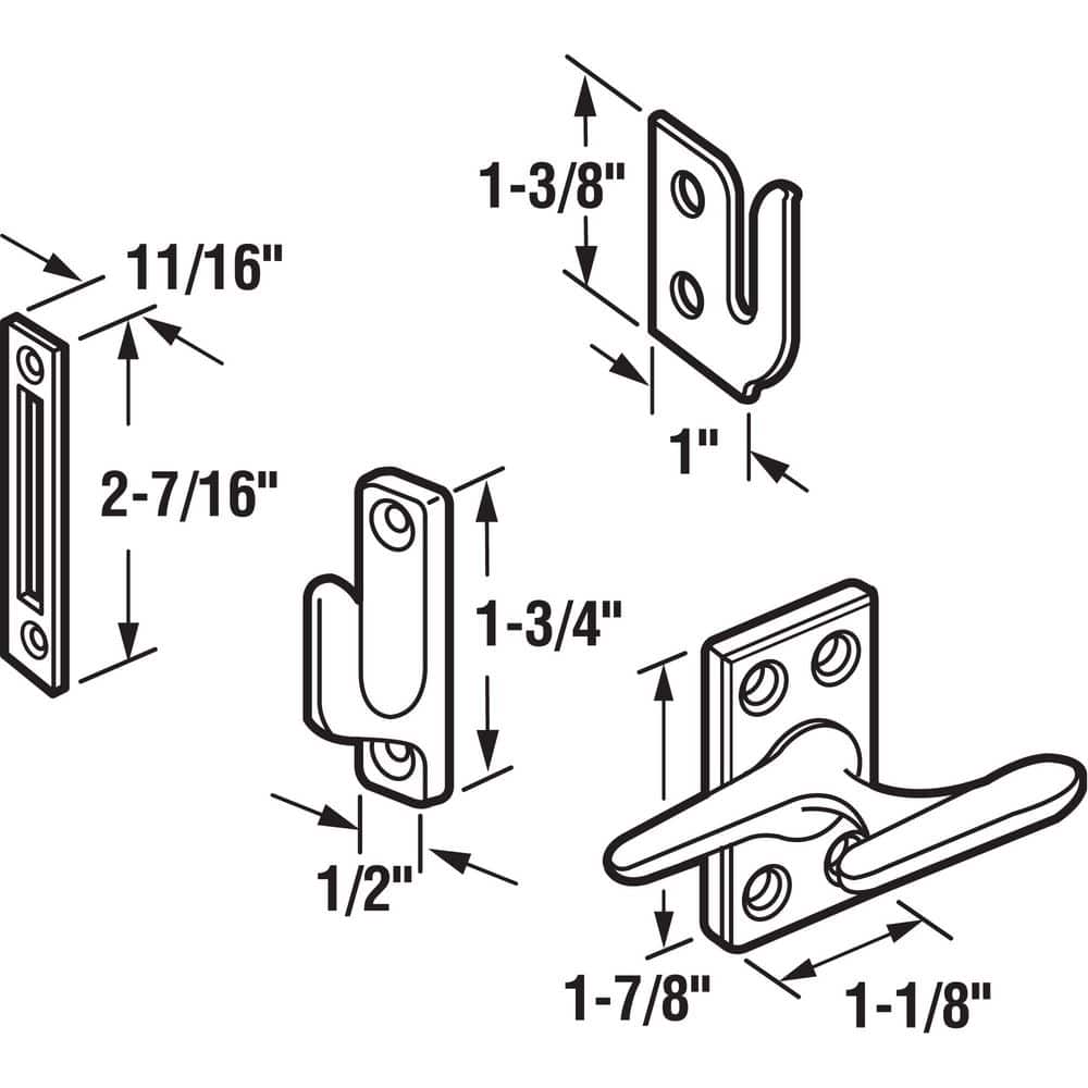 Prime-Line Products Casement Window Lock, Matte Black (Single Pack) (3)