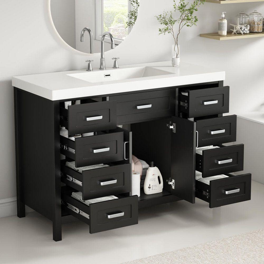TCYO 48 in. W x 20 in. D Cultured Marble Rectangular Vanity Top in Bright White (1)
