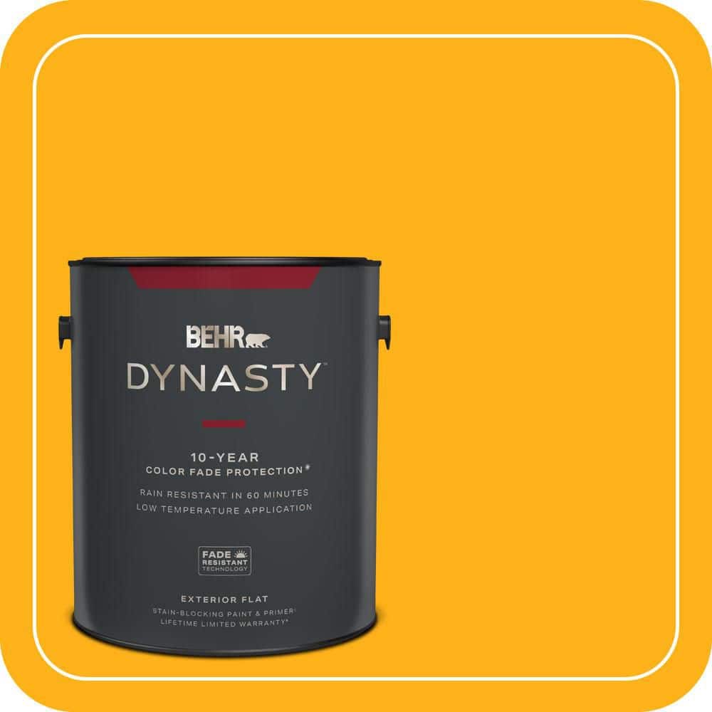 BEHR DYNASTY 1 gal. #S-G-340 Sun Ray Flat Exterior Stain-Blocking Paint & Primer