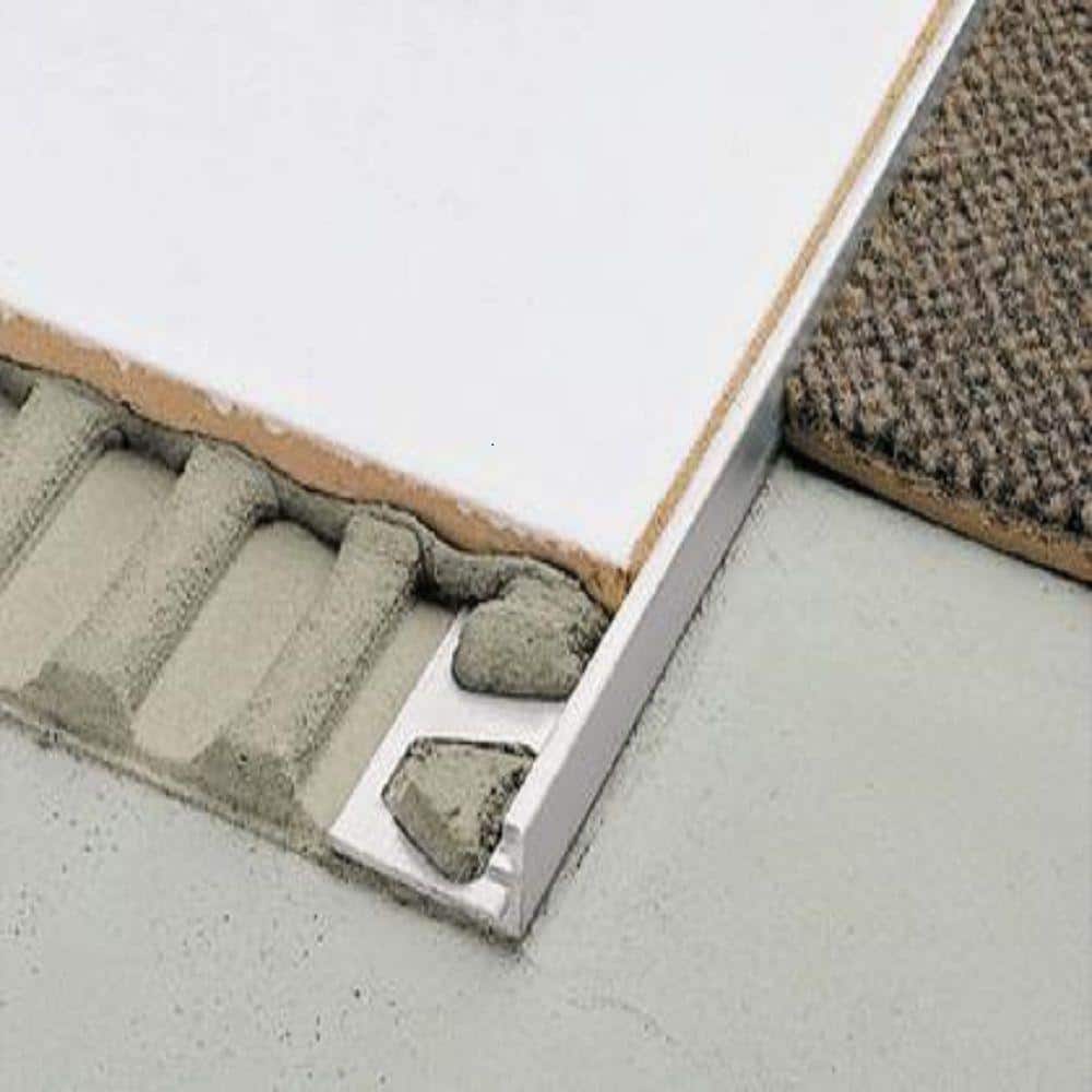 Schluter Schiene Aluminum 3/8 in. x 8 ft. 2-1/2 in. Metal L-Angle Tile Edging Trim (3)