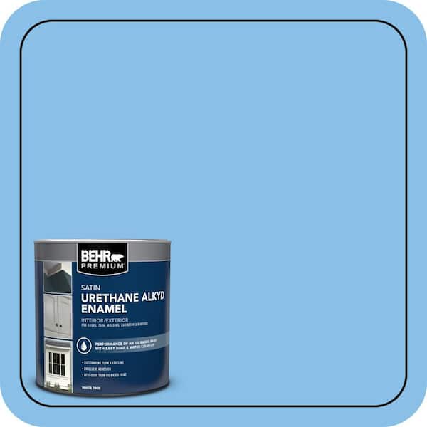 BEHR PREMIUM 1 qt. #P510-3 Rhodes Satin Enamel Urethane Alkyd Interior/Exterior Paint (2)