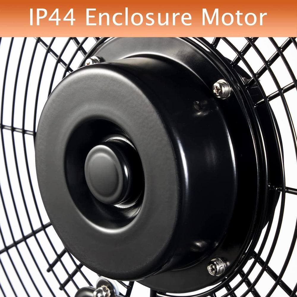 MELEZOOM 20 in. 5100 CFM Outdoor Safety Yellow Mounted Wall Fan with IP44 Enclosure Motor, 3-Speed Weatherproof (3)