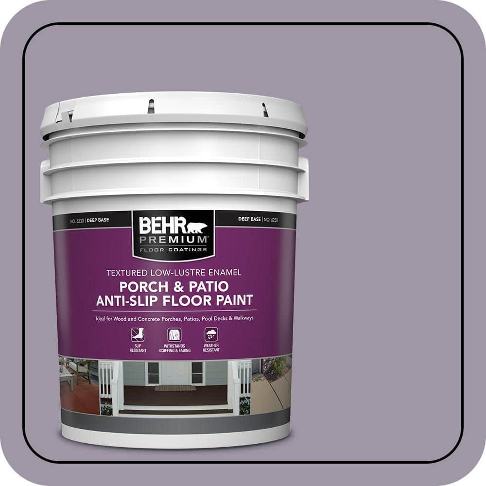 BEHR PREMIUM 5 gal. #N100-4 Fortune Textured Low-Lustre Enamel Interior/Exterior Porch and Patio Anti-Slip Floor Paint