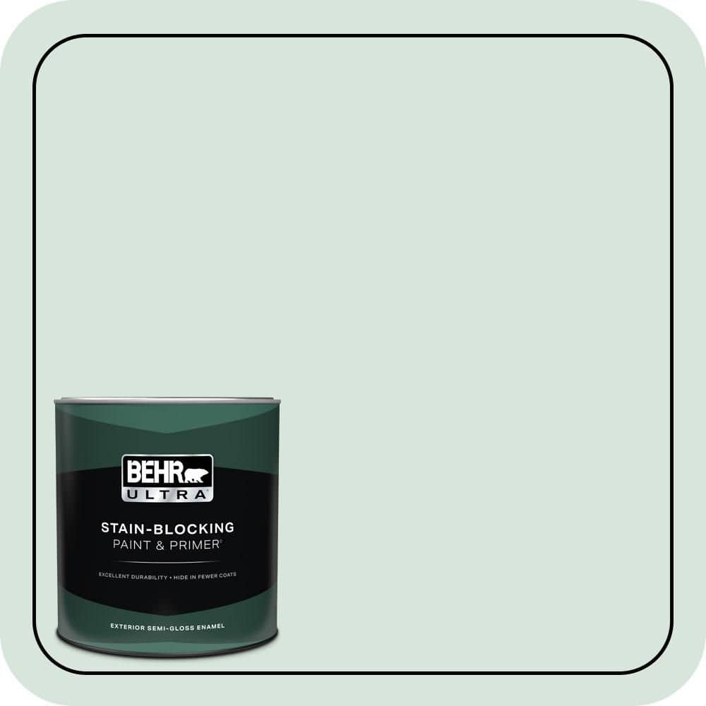 BEHR ULTRA 1 qt. #S420-1 New Day Semi-Gloss Enamel Exterior Paint & Primer