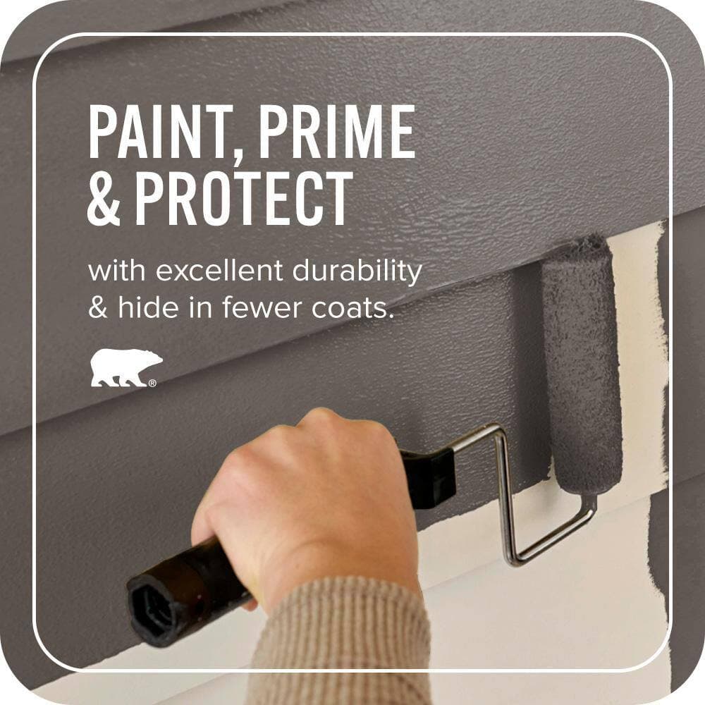 BEHR ULTRA 5 gal. #MQ2-54 Gardeners Soil Satin Enamel Exterior Paint & Primer (3)