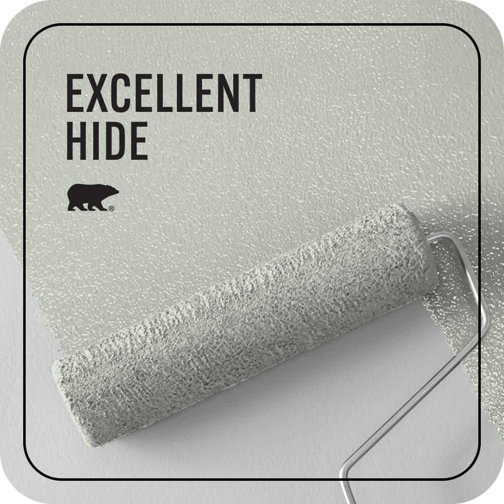 BEHR PREMIUM PLUS 1 gal. #S390-1 Sounds of Nature Ceiling Flat Interior Paint & Primer (3)