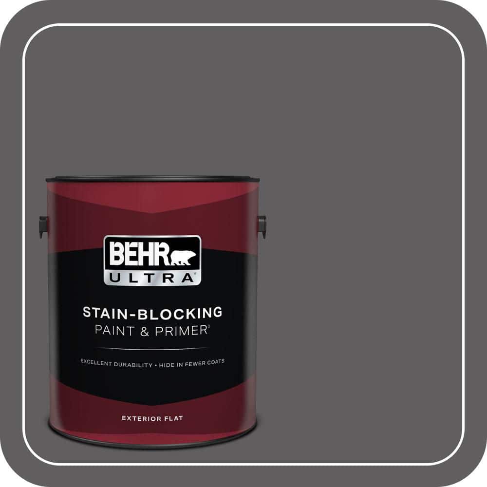 BEHR ULTRA 1 gal. #T17-10 Shades On Flat Exterior Paint & Primer