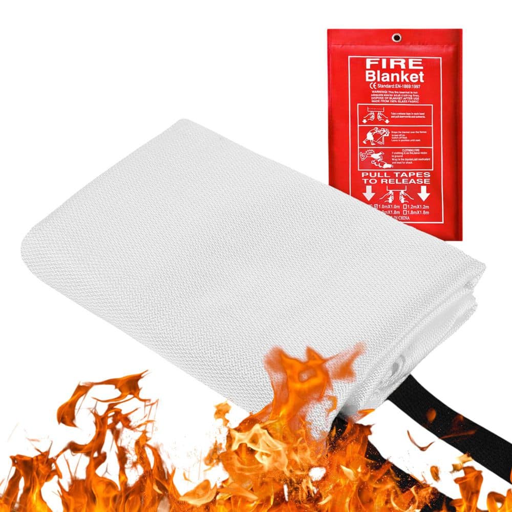 Ahfiwaso Fiberglass Welding Fire Blanket Emergency Flame-Retardant Heavy Duty Heat Resistant 48 x72 in for Kitchen Camping Grill (1)