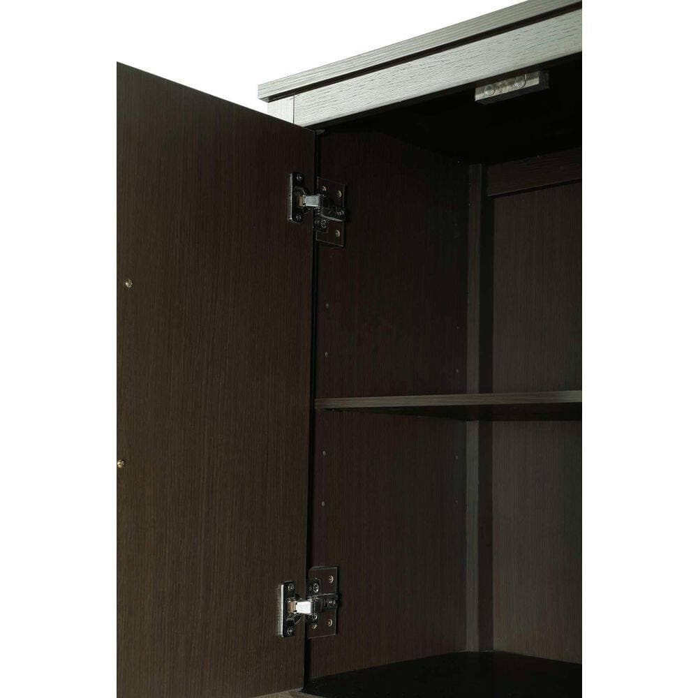 TIMELESS HOME 28 in. W x 18 in. D x 72 in. H Mocha Brown Freestanding Linen Cabinet (2)
