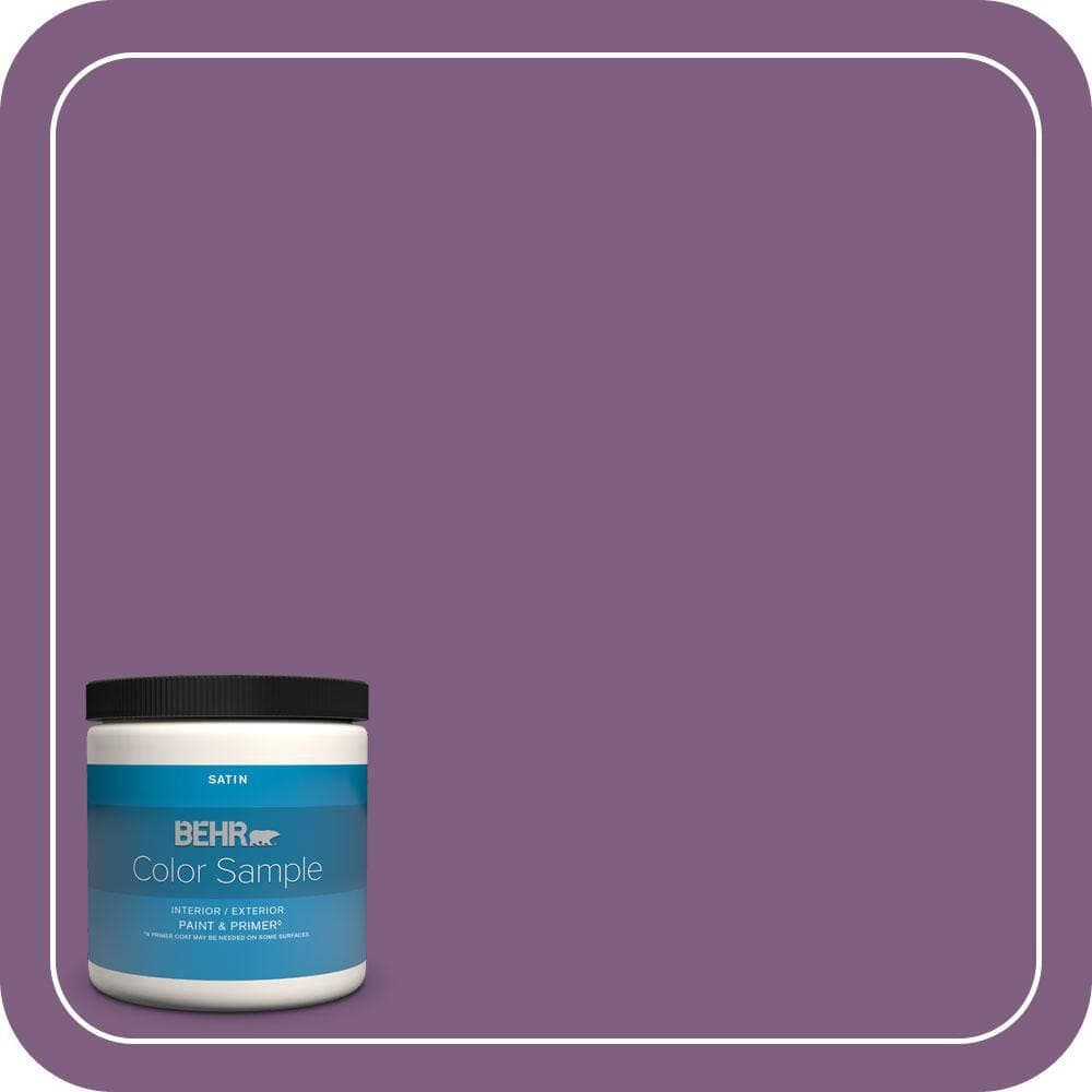 BEHR PREMIUM PLUS 8 oz. #MQ5-34 Showstopper Satin Enamel Interior/Exterior Paint & Primer Color Sample