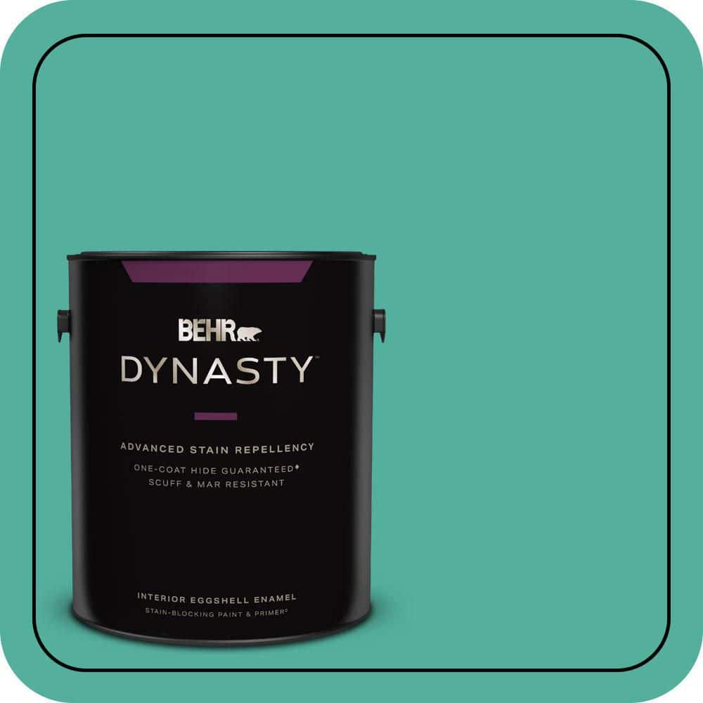BEHR DYNASTY 1 gal. #P440-5 Water Park One-Coat Hide Eggshell Enamel Interior Stain-Blocking Paint & Primer