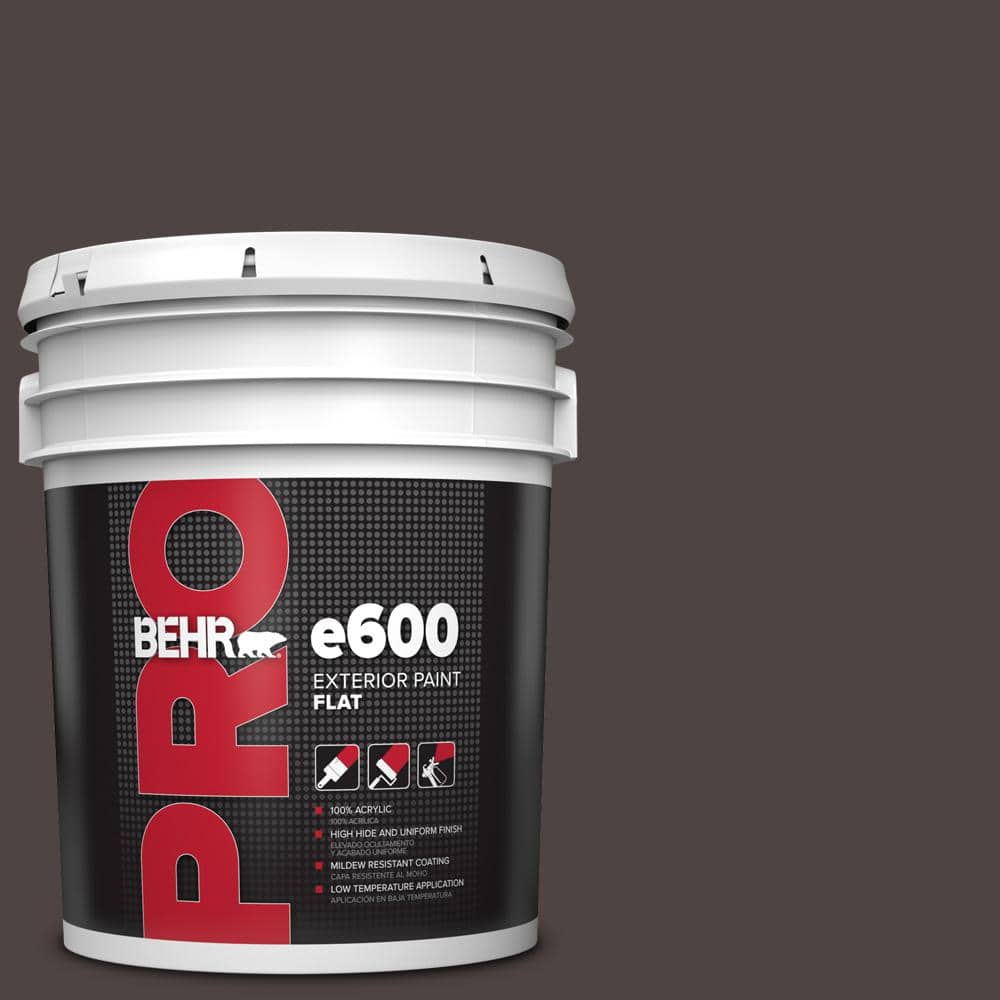 BEHR PRO 5 gal. #N110-7 Black Garnet Flat Exterior Paint (1)