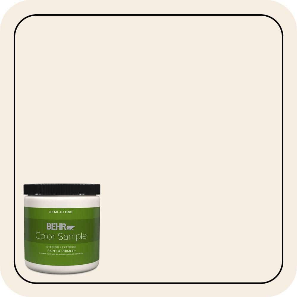 BEHR PREMIUM PLUS 8 oz. #PWN-25 Champagne Flute Semi-Gloss Interior/Exterior Paint & Primer Color Sample