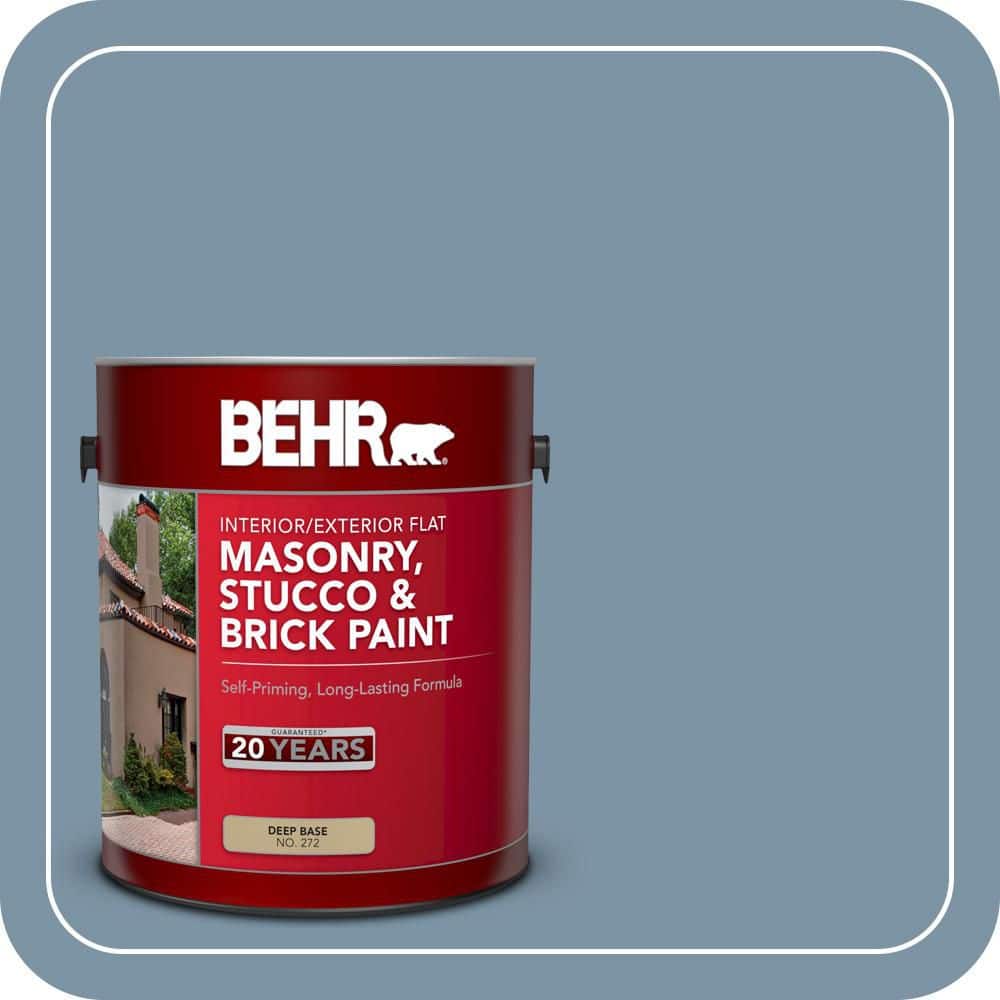 BEHR 1 gal. #MS-76 Misty Falls Flat Interior/Exterior Masonry, Stucco and Brick Paint (1)