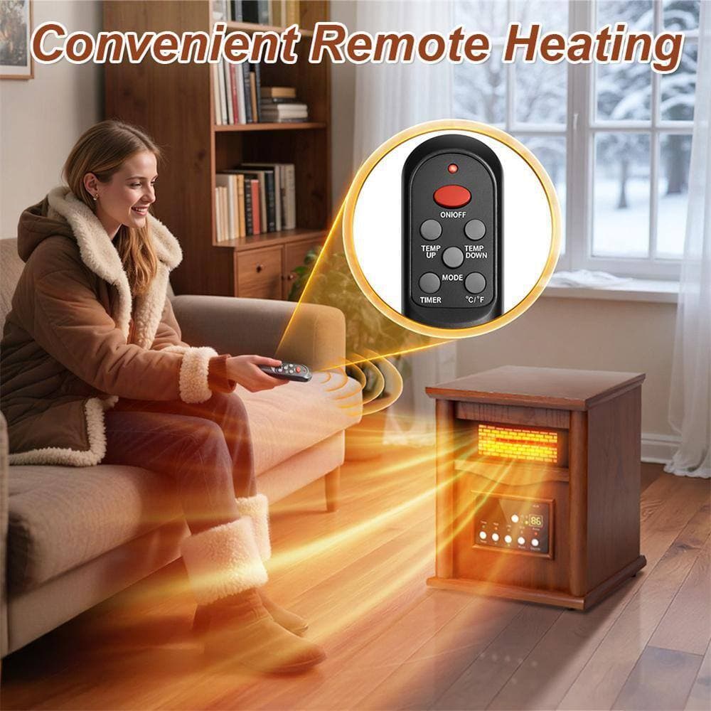 Unbranded 1500W Electric Space Heater with 3 Mode Thermostat, 12H Timer, Remote Control, Room Heater (2)