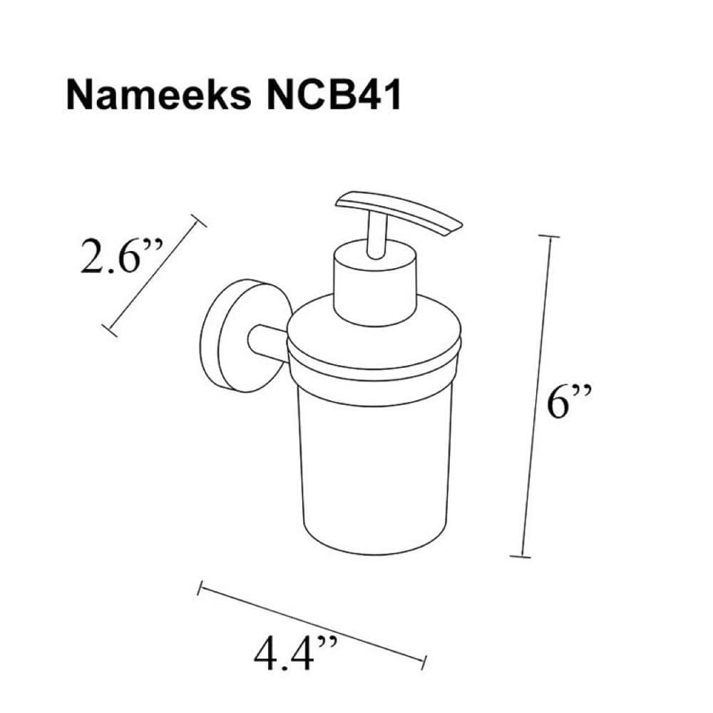 Nameeks General Hotel Wall Mounted Soap Dispenser in Chrome Finish (2)