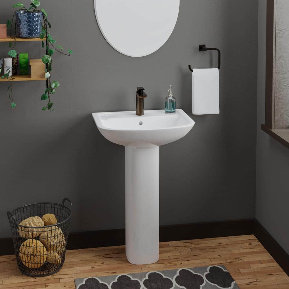 Barclay Products Lara 510 Pedestal Combo Bathroom Sink in White (2)