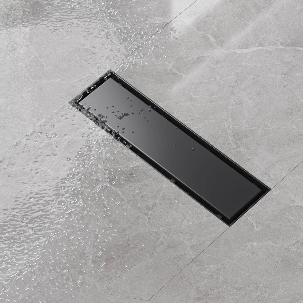 Neodrain 12 Inch 2in1 Tile-In Linear Shower Drain SUS304 with Matte Black Color for Bathroom (2)