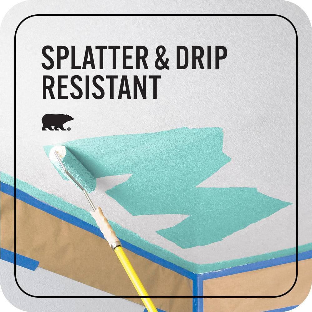 BEHR PREMIUM PLUS 1 gal. #P450-3 Rainwater Ceiling Flat Interior Paint & Primer (4)