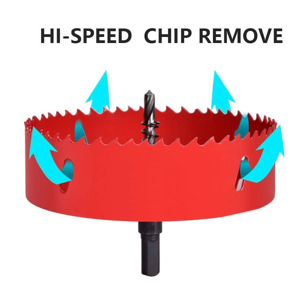 Unbranded 5-1/2 in. HSS Bi-Metal Hole Saw Cutter with Smooth Cutting for Wood Plastic Cornhole Boards Drywall PVC (3)