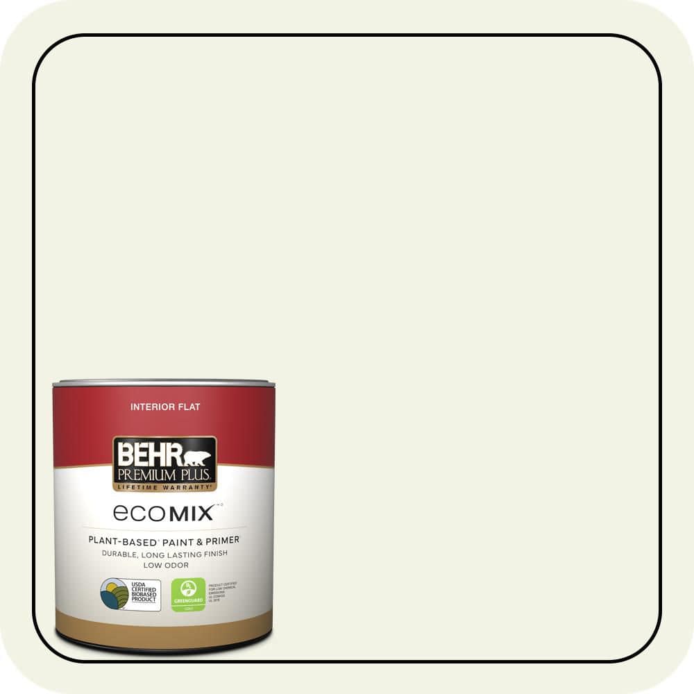 BEHR PREMIUM PLUS #PPL-57 White Smoke Enamel EcoMix Plant-Based & Primer (1)