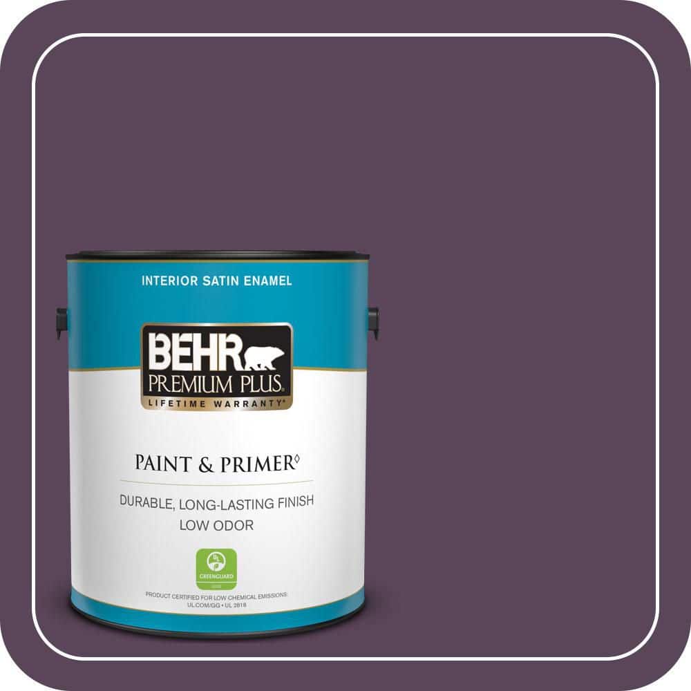BEHR PREMIUM PLUS 1 gal. #T11-3 Strike a Pose Satin Enamel Low Odor Interior Paint & Primer