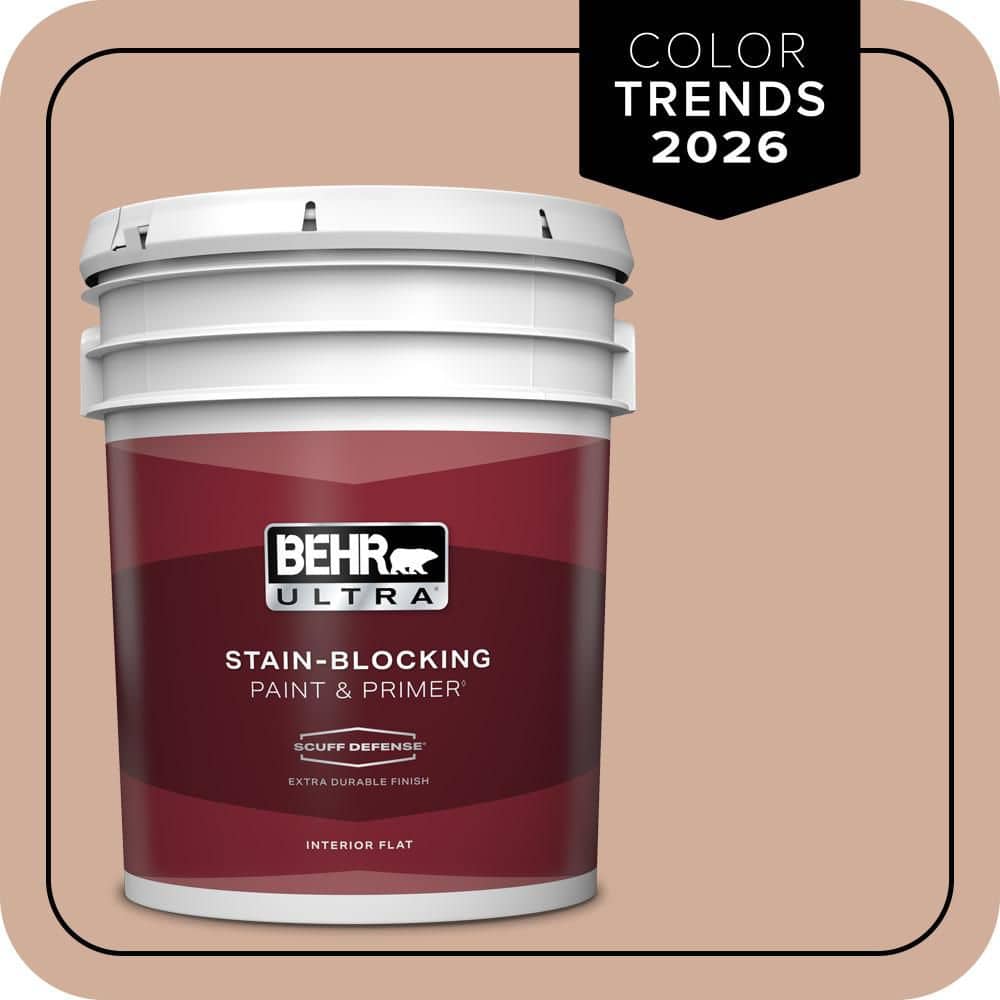 BEHR ULTRA 5 gal. #S200-3 Iced Copper Extra Durable Flat Interior Paint & Primer