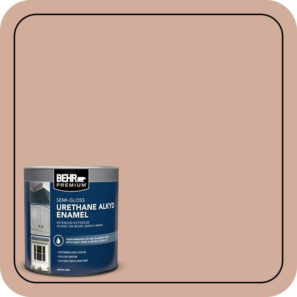 BEHR PREMIUM 1 qt. #S200-3 Iced Copper Semi-Gloss Enamel Urethane Alkyd Interior/Exterior Paint (1)