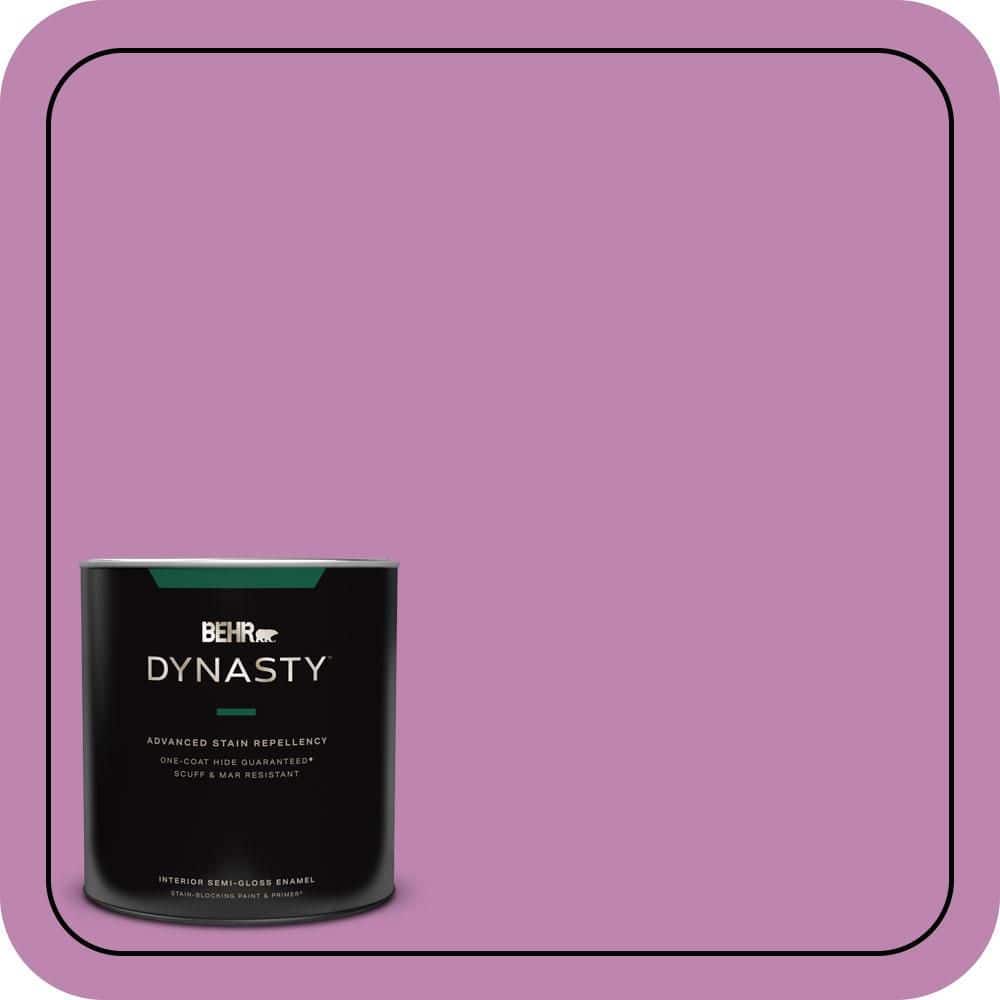 BEHR DYNASTY 1 qt. #MQ4-60 Joie De Vivre One-Coat Hide Semi-Gloss Enamel Interior Stain-Blocking Paint and Primer