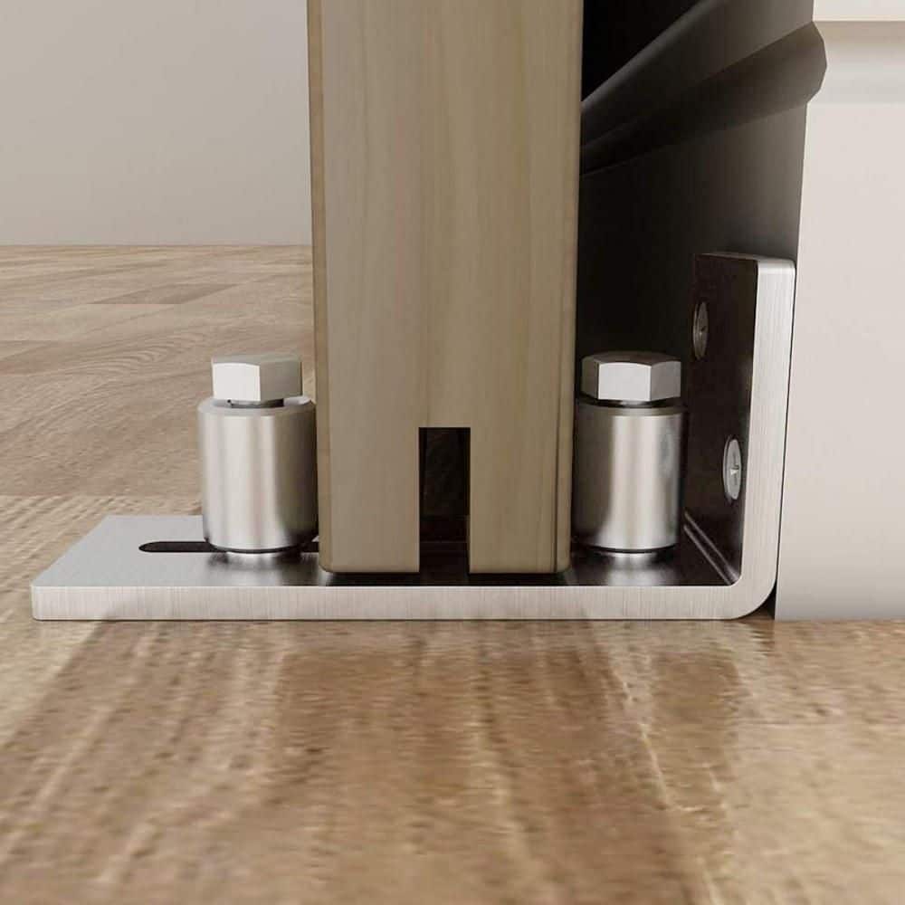 Numhew 2-Pack Stainless Steel Sliding Door Floor Guide, Adjustable Wall Mount Roller Guide Fits Doors up to 2 1/8 in. Thick (3)