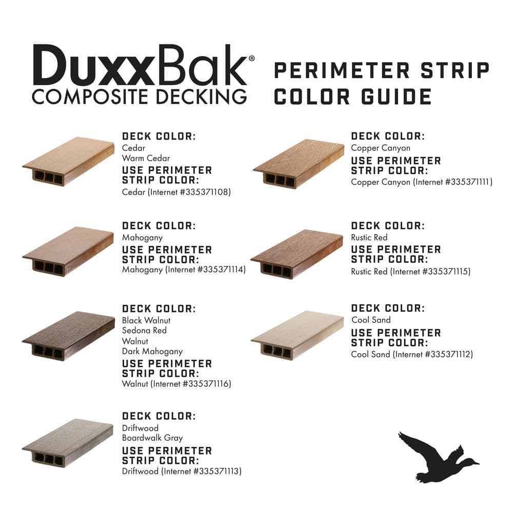 DuxxBak I.Dekk 12 ft. Perimeter Strip Rustic Red (3)