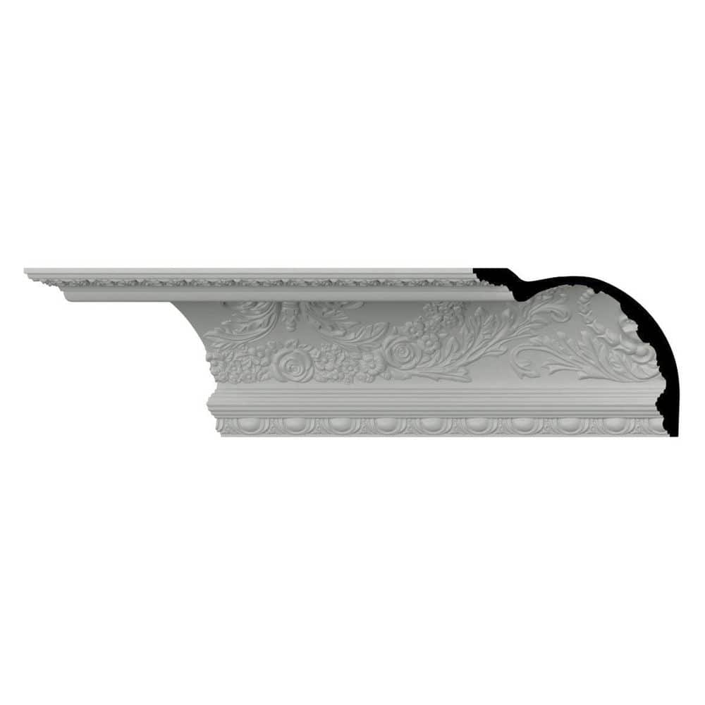Ekena Millwork Hope 12.625 in. D x 16.25 in. W x 96 in. L Polyurethane Crown Moulding (3)