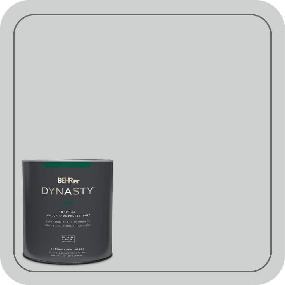 BEHR DYNASTY 1 qt. #PPH-43 Gray Pearl Semi-Gloss Exterior Stain-Blocking Paint & Primer